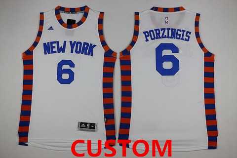 Men & Youth Customized New York Knicks Revolution 30 Swingman 2015-16 White Jersey